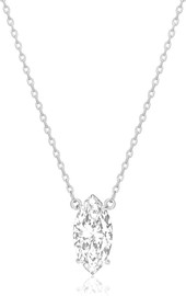 Le Bijou Marquise Solitaire שרשרת  רודיום 3ק