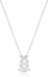 Le Bijou Pear Shape Solitaire שרשרת רודיום