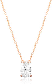 Le Bijou Pear Shape Solitaire שרשרת רוזגולד