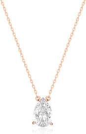 Le Bijou Pear Shape Solitaire שרשרת רוזגולד