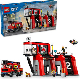 לגו לגו סיטי תחנת כיבוי עם כבאית 60414 - Lego