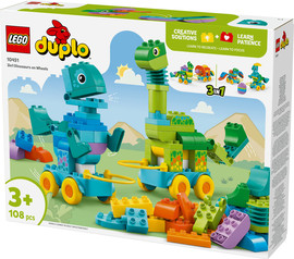 לגו לגו דופלו - 3 ב-1 דינוזאורים על גלגלים 10451
