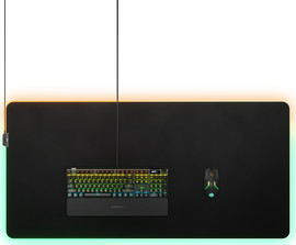 SteelSeries משטח לעכבר גיימינג SteelSeries QcK Prism Cloth RGB 3XL 1220x590x4 שחור