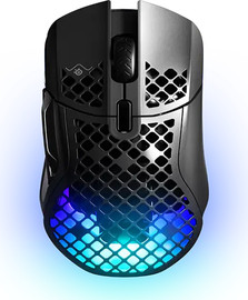 SteelSeries עכבר גיימינג אלחוטי Aerox 5 Steelseries - חיישן מדויק, 9 כפתורים לתכנות, סוללה 180 שעות, קל משקל 74 גרם שחור