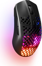 SteelSeries עכבר גיימינג אלחוטי קל משקל כולל תאורה SteelSeries סטיל סיריס Aerox 3 Wireless Onyx