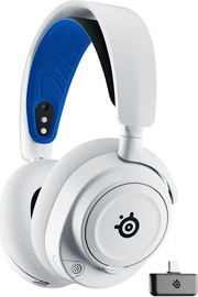 SteelSeries אוזניות גיימינג אלחוטיות Steelseries Arctis Nova 7P ל- PlayStation  צבע לבן