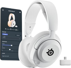 SteelSeries אוזניות גיימינג אלחוטיות SteelSeries ARCTIS NOVA 5  צבע לבן