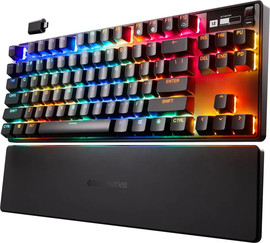 SteelSeries מקלדת גיימינג מכאנית מקצועית אלחוטית SteelSeries Apex Pro Gen 3 TKL WL שחור