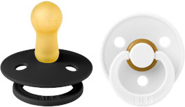 BIBS ביבס - זוג מוצצים BLACK/WHITE גודל 2