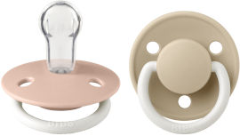 BIBS זוג מוצצים דה לוקס סיליקון BLUSH GLOW/VANILLA GLOW גודל אחד
