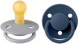 BIBS ביבס - זוג מוצצים דה לוקס לטקס CLOUD/STEEL BLUE גודל 1