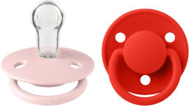 BIBS זוג מוצצים דה לוקס סיליקון BLOSSOM/CANDY APPLE גודל אחד