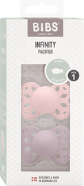 BIBS BLOSSOM/DUSKY LILAC זוג מוצצי סיליקון אינפיניטי מידה 1