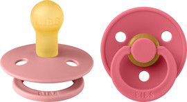 BIBS זוג מוצצים DUSTYPINK/CORAL גודל 1