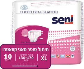 סאני חיתולי סאני קוואטרו 10 XL יח'
