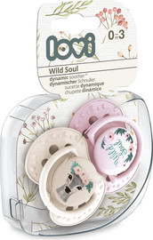Lovi זוג מוצצי סיליקון מהדורת Wild Nature מבית Lovi - ורוד (0-3 חודשים)