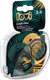 Lovi זוג מוצצי סיליקון מהדורת Jungle מבית Lovi - ירוק (3-6 חודשים)