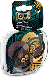 Lovi זוג מוצצי סיליקון מהדורת Jungle מבית Lovi - סגול (3-6 חודשים)