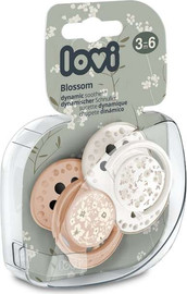 Lovi זוג מוצצי סיליקון מהדורת Spring Blossom מבית Lovi - שנהב (3-6 חודשים)