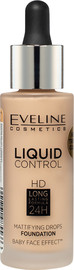 EVELINE LIQUID CONTROL מייק אפ עם ניאצינמיד - 11 NATURAL
