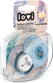 Lovi זוג מוצצי סיליקון מהדורת Indian Summer מבית Lovi - כחול (3-6 חודשים)