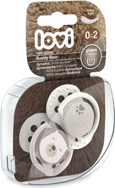 Lovi זוג מוצצי סיליקון מהדורת Bear Friends MINI מבית Lovi (0-2 חודשים)