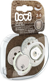 Lovi זוג מוצצי סיליקון מהדורת Bear Friends מבית Lovi (3-6 חודשים)