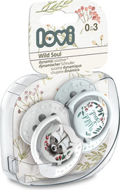 Lovi זוג מוצצי סיליקון מהדורת Wild Nature מבית Lovi - כחול (0-3 חודשים)