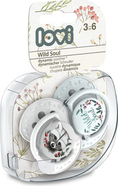 Lovi זוג מוצצי סיליקון מהדורת Wild Nature מבית Lovi - כחול (3-6 חודשים)