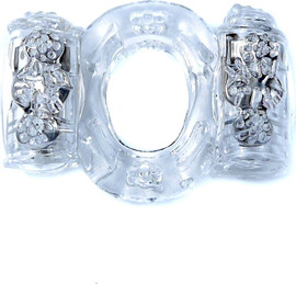 SCALA טבעת רטט עם ויברציה כפולה | Vibrating CockRing Double ,שקוף