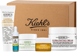KIEHL'S סט קרם פנים + קרם עיניים + ניקוי קלנדולה + קרם פנים קלנדולה + סרום נקודתי לפצעונים
