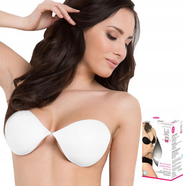 Julimex חזיית סיליקון נדבקת BS 02 ,לבן
