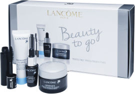 LANCOME BEAUTY TO GO מארז GENIFIQUE: קרם יום + מסקרה + סרום + ניקוי פנים