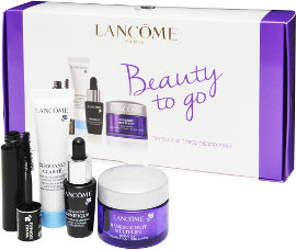 LANCOME BEAUTY TO GO מארז RENERGIE MULTI-LIFT: קרם פנים + מסקרה + סרום + ניקוי פנים