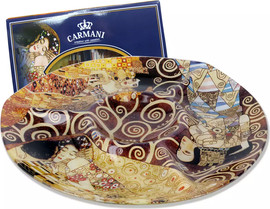 CARMANI צלחת דקורטיבית – ג. קלימט, מיקס של 3 מוטיבים 29.6x2.5 ס"מ, קולאז'
