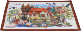 CARMANI ראנר לשולחן דגם חיי כפר 29.5x40 ס"מ