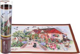 CARMANI ראנר לשולחן מדגם חיי כפר בגודל 29.5x40 ס"מ