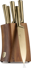 Berlinger Haus סט סכינים זהב עם מעמד עץ אקציה Berlinger Haus BH3125