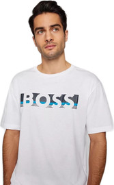 HUGO BOSS טי שירט HUGO BOSS לגבר דגם COLOUR-BLOCK LOGO