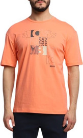 HUGO BOSS טי שירט HUGO BOSS לגברים דגם COTTON-JERSEY LOGO