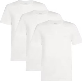 HUGO BOSS מארז 3 חולצות בייסיק בצבע לבן  Hugo Boss