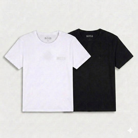 HUGO BOSS 2 חולצות טישרט לוגו HUGO BOSS  עם לוגו רקום בחזה