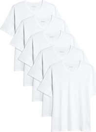 HUGO BOSS מארז 5 טי שירט Hugo Boss לגברים צווארון וי
