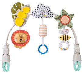 Taf Toys קשת מתכווננת לעגלה או טיולון עם חיבור מהיר - הרפתקאות בסוואנה