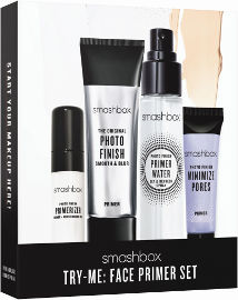 smashbox סט פרימייר קלאסי + פרמייר ולחות 2 ב1 + פרמייר להפחתת נקבוביות + פרמייר מים
