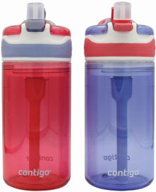 CONTIGO BRANDS בקבוקי SNACK בנות סגול ואדום