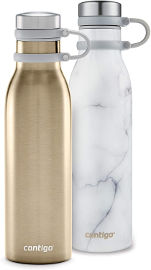 CONTIGO זוג בקבוקי מתכת MATTERHORN שיש ושרדונה