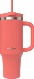 CONTIGO כוס מתכת עם קש STREETERVILLE ורוד אלמוג 1200 מ"ל Contigo