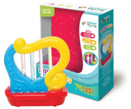 Niggun Toys מיני נבל לפעוטות המנגן 30 מנגינות נעימות בהשראת המסורת היהודית