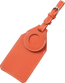 Camel Mountain תגית עור Airtag למזוודות ותיקים The Ignyros Apple Airtag Holder - כתום (עור אמיתי)